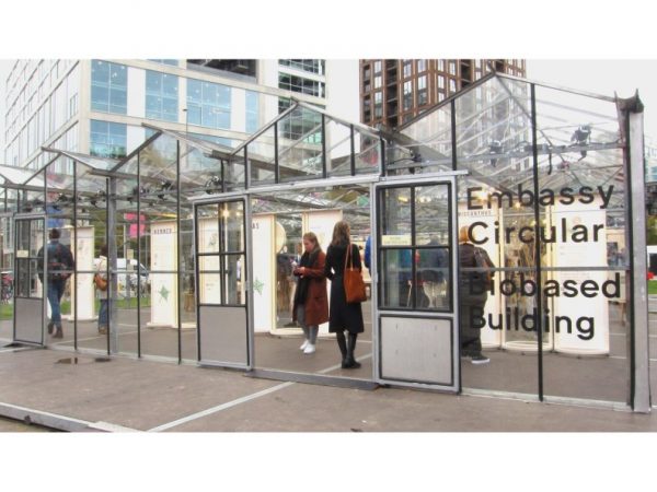 Embassy of Circular Biobased Buildingのブース　© Naoko Yamamoto