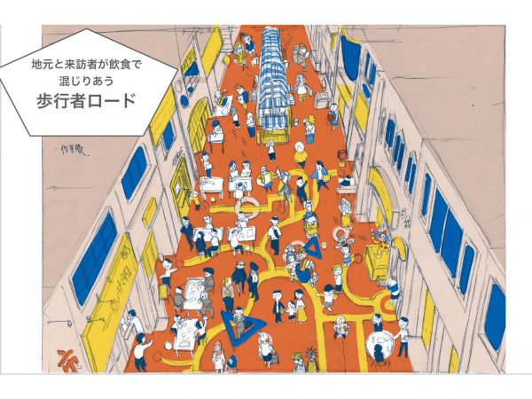 「まちづくりワーケーションプログラム」は、まちあるきからスタートする。画像提供：まるにわ