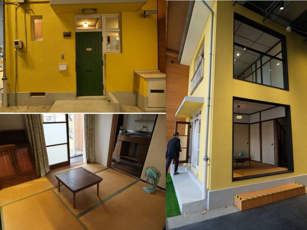 多摩平団地テラスハウスの模型。ミュージアムで復元された部屋にはそれぞれ模型も飾られていてわかりやすい