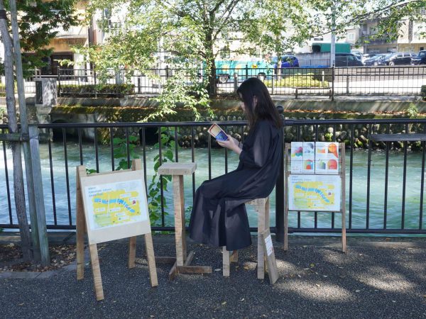 広瀬川沿いの書店だった建物をリノベーションしたパンとコーヒーの店「はるぱん」。地元、前橋工科大学の学生ともコラボして、設計を進めた