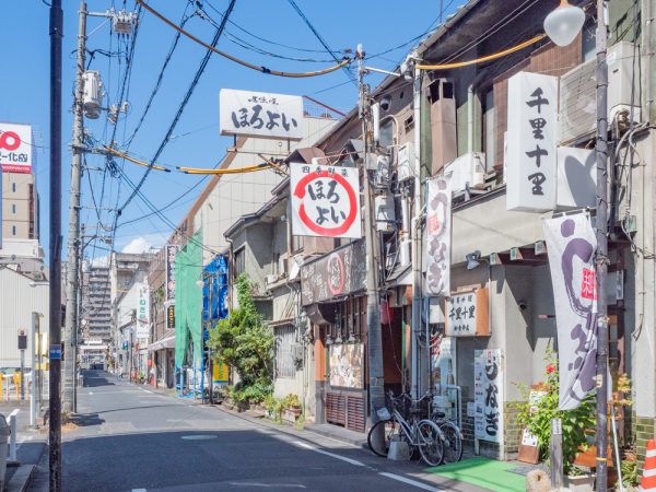 伏見町の様子。左端に見えるのがJR福山駅、下側は駅前ロータリー
