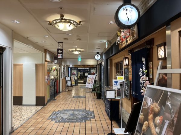 地下街と接続していた大阪マルビル