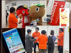 EXPAT EXPO TOKYO 2023 出展時の様子。不動産各社参加している中、立っているだけ
で声をかけられるほどのニーズだったそう