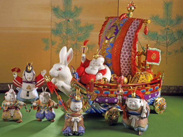 五世大木平藏『岩﨑家雛人形』のうち内裏雛　昭和初期・静嘉堂文庫美術館蔵