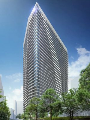 高輪ゲートウェイシティは複合棟Ⅰおよび高輪ゲートウェイ駅周辺エリアが2024年度末（25年3月）の開業予定。その他の棟（複合棟Ⅱ・文化創造棟・住宅棟）および各棟周辺エリアは25年度中に開業予定（画像出典：東日本旅客鉄道）