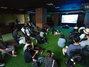 ▲「CINEMA」をテーマに開催された9月は、空きビルを活用した映画上映会やカチンコづくりワークショップなども行われた（写真提供：沼津市）