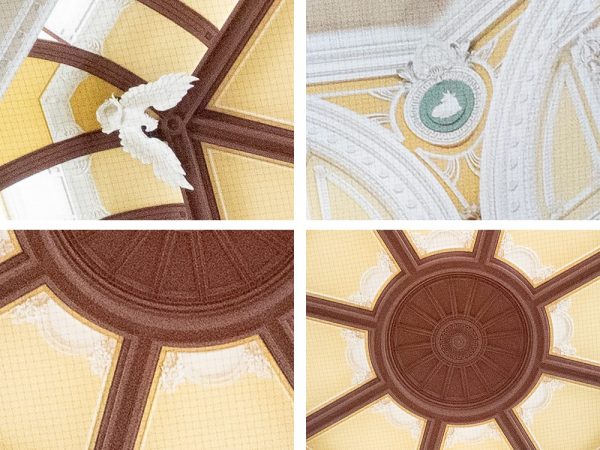 丸の内駅舎は1914年（大正3年）に開業したが、東京空襲で被災。3階部分と屋根、内装の大部分が破壊された。戦後に復旧したが、被災前とは少しデザインが異なるものに。2007〜2012年の復元工事で元の姿を取り戻した