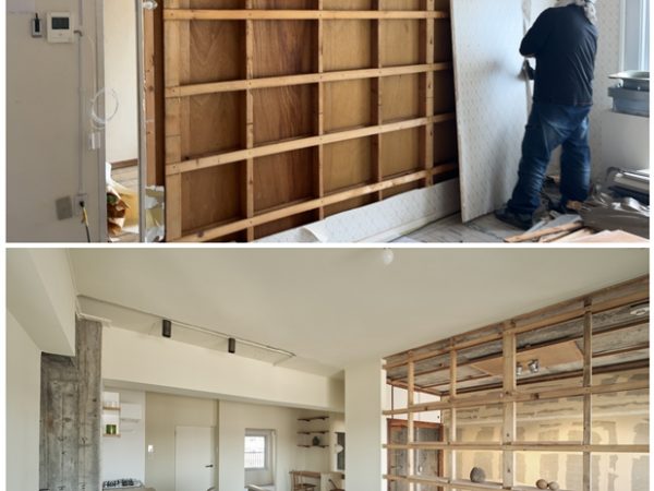 元々のキッチン。冷蔵庫置き場がなく、暗い