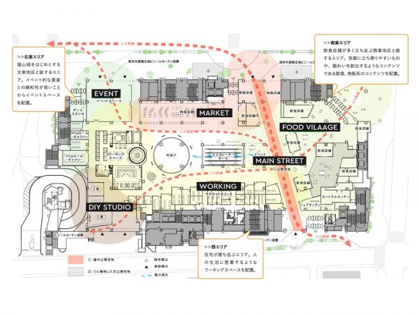 館内は周辺のまちの文脈を引きこむようにデザインされている（提供：iti SETOUCHI）