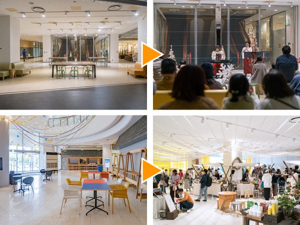 利用者の要望を形にした芝生スペース