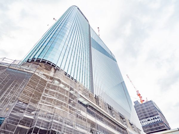 品川駅北周辺地区の再開発の配置図