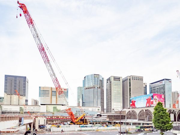 品川駅街区地区の再開発の配置図