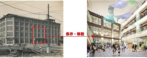 JPタワー大阪（左）から大阪駅西口方向を望む