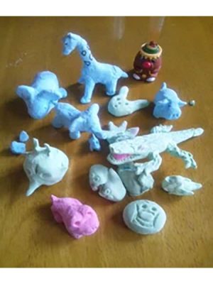 子どもたちと作った紙粘土の動物