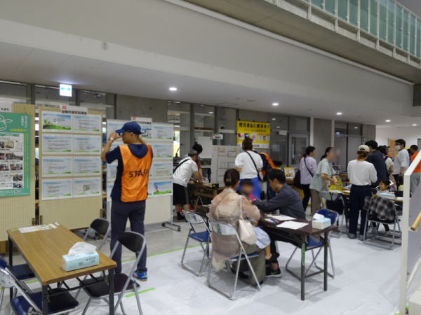 防災の展示ブース