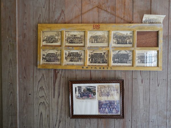 講堂。老朽化が進んでいた木造校舎は改修も行われた