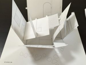 茶室実測図を購入し、原寸大のサイズに拡大コピーした