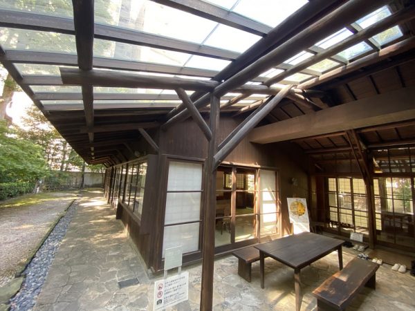 南側からパティオを見る（写真：宮沢洋）