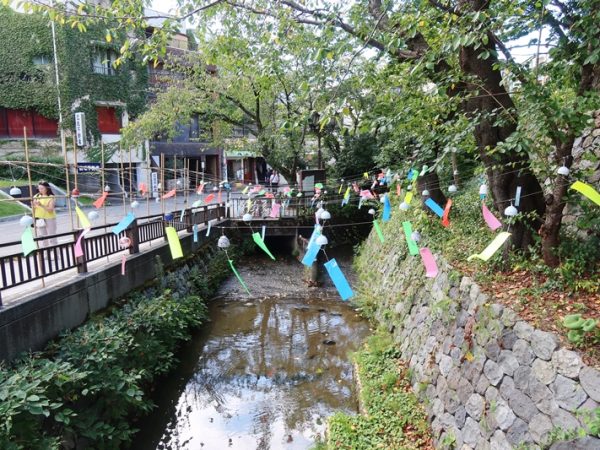 用水に関心を持つ人たちとのまち歩き。中央が宮下さん