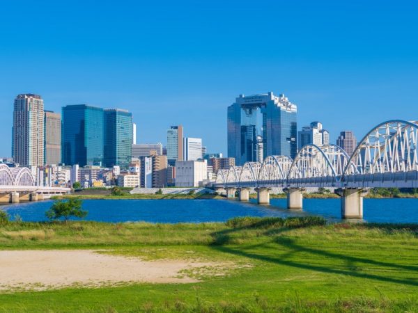 かわまちづくりで変わる十三付近の淀川