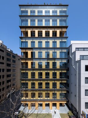 純木造のビルとしては最も高い地上11階建ての「Port Plus」（提供：株式会社大林組　撮影：株式会社エスエス 走出直道）