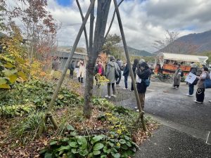 コナラ、ソヨゴ、アオダモ、クヌギ、ツワブキ、ユキノシタなどを植えている