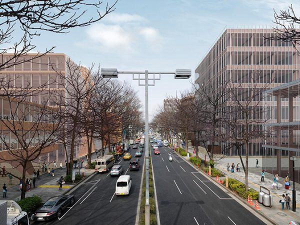 “都市木造”のまちなみをイメージしたCG（提供：team Timberize）