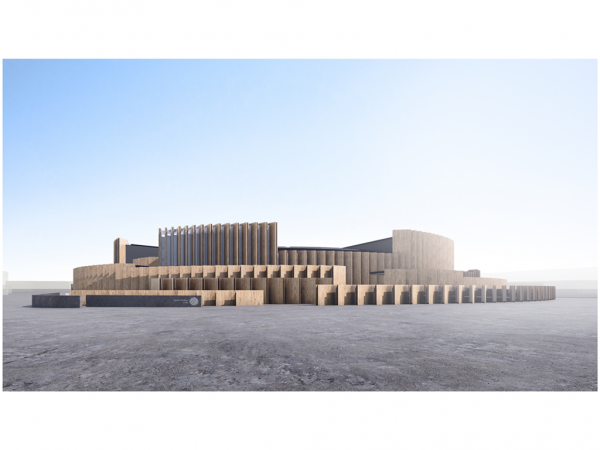 木材を縦と横に組み合わせて接着する直交集成板CLTの断面図（提供：一般社団法人日本CLT協会）