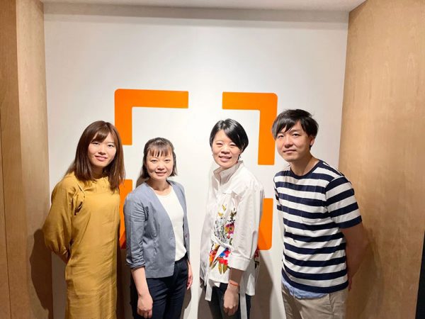 座談会参加のメンバー。左から、山口、小関、龔（キョウ）、斉藤。鎌田は福岡よりオンライン参加だった