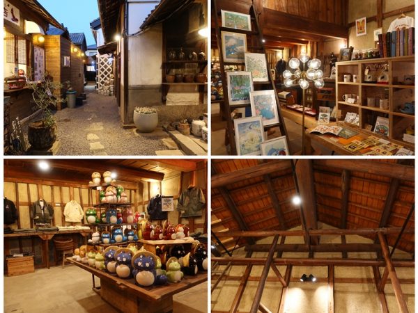 藝術喫茶清水温泉店頭。人口よりも多い人を集める施設である