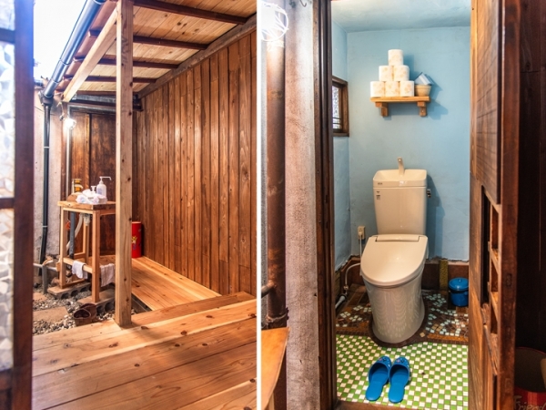 店内左手の小上がり部分。残置物を再利用したちゃぶ台（写真提供：みのもけいこ）