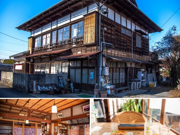 現在の田中家長屋。建物自体が湾曲しているので全体が見えにくい