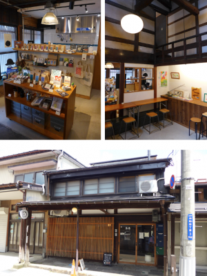 打田さんがつくった地図。赤丸が打田さんのリノベーション事例。真ん中の太い線が本町通り。その右の方が大町通り。左の川を挟んだ通りが仲町通り。上の方の横の道が東本町通り