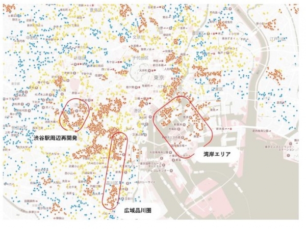 図２：東京都23区エリア別評価（大規模再開発エリア）