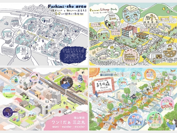 まちの空想俱楽部は市内の主要な各商店街・商業エリアを対象に、エリアごとに開催された（提供：umika）