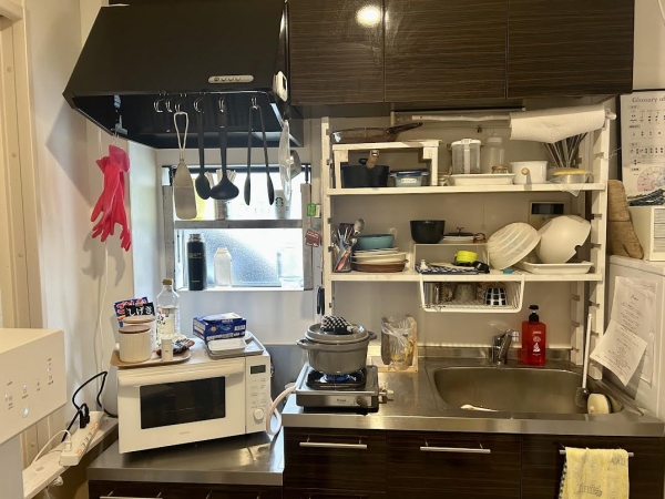 実は料理は苦手。コンロは一つで十分だそう。