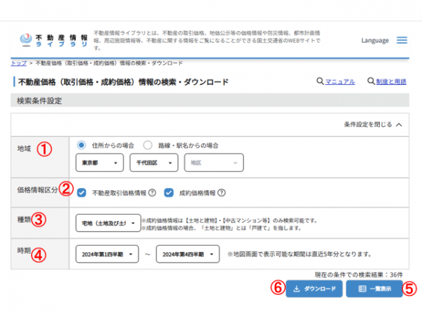 図5　トップページから「データの検索・ダウンロード」を選択