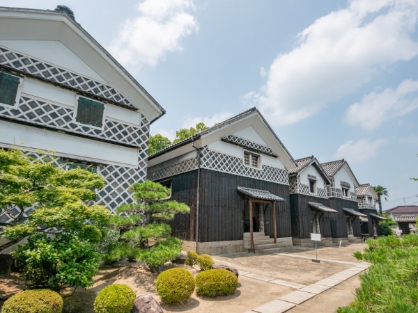 主屋の広縁には天井に明かり取りが設けられている。ガラスは明治時代のものがそのまま残っており、よく見るとガラス表面がわずかに波打っており、当時のガラス製造の技術が分かる