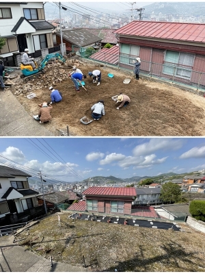 中新町ヒルズ。畑にするために土中のガラなどを除却、整備した（写真提供/null）