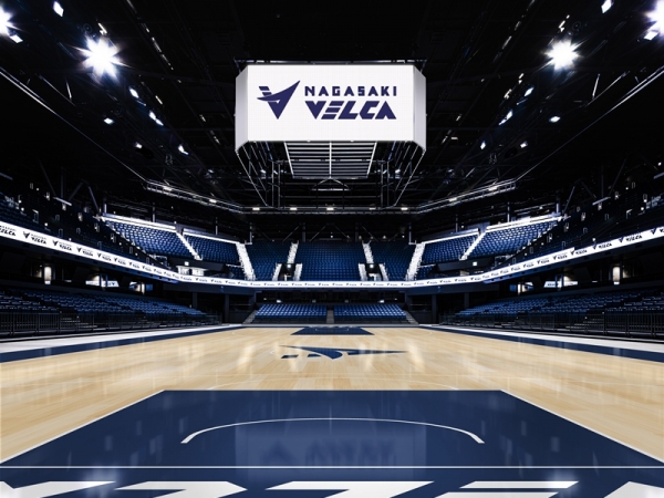 アリーナ内部。こちらもブルーの座席（写真提供/ジャパネット）