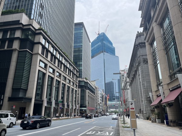 日本橋一丁目中地区第一種市街地再開発事業の建築状況（C街区）