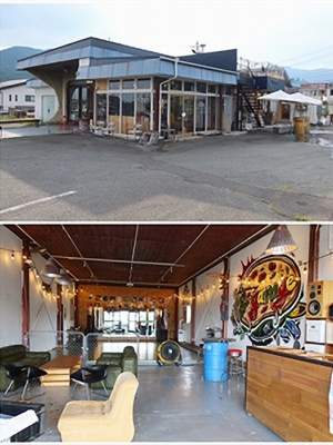 Equinox STOREが入っているのは写真中央の元薬局（筆者撮影）