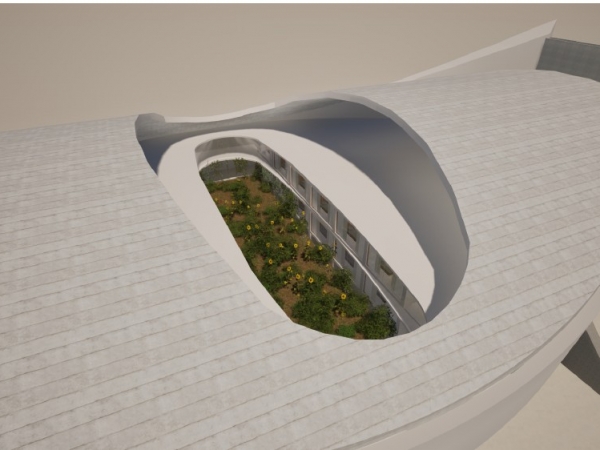 「ブックラウンジ併設ホテル案」と「1棟ホテル案」