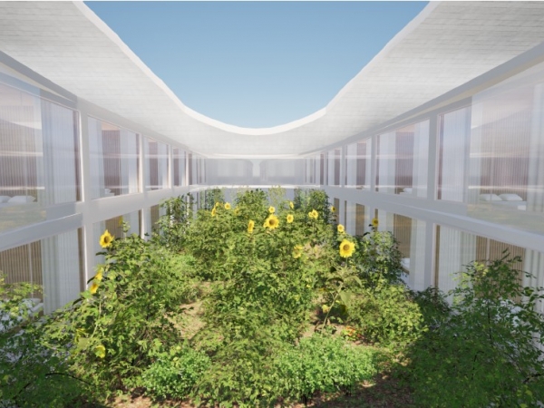 「ブックラウンジ併設ホテル案」と「1棟ホテル案」