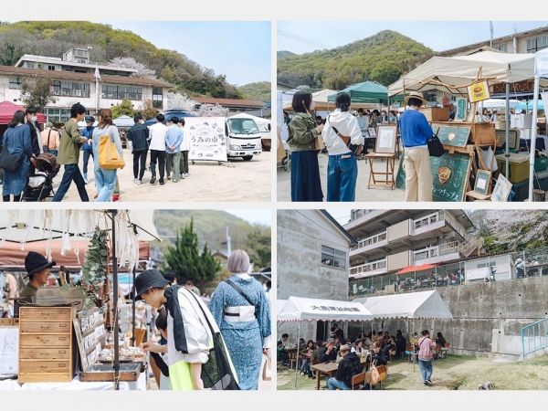 2025年4月開催の6回目になったクラフトマルシェ「うみの市」の様子（提供：シェアアトリエ 海の校舎）