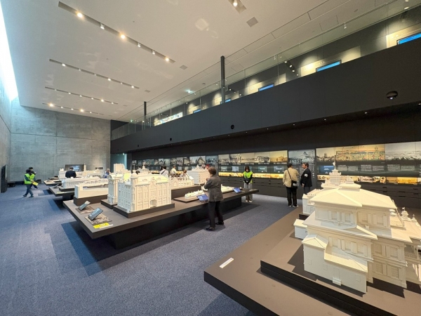 清水建設歴史資料館の「エポック展示」のエリア。2025年の東京建築祭で特別公開されたときの様子（写真：宮沢洋）