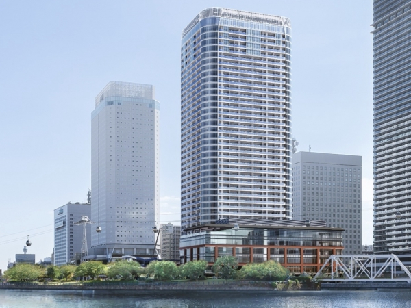 外観CGペース　※出典：東急不動産株式会社・京浜急行電鉄株式会社・第一生命保険株式会社（2025年5月8日）「横浜北仲エリアのラストピースとなる住宅・商業・オフィス一体複合開発 北仲通北地区B-1地区の街区名称を『ハーバーステージ横浜北仲』に決定」