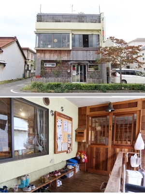 最初に手掛けた元寿司店のビルを改装したもの。１階には森のようちえんが入っている（筆者撮影）