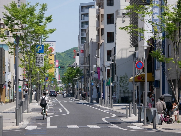再整備後のハレまち通り（提供：岡山市）