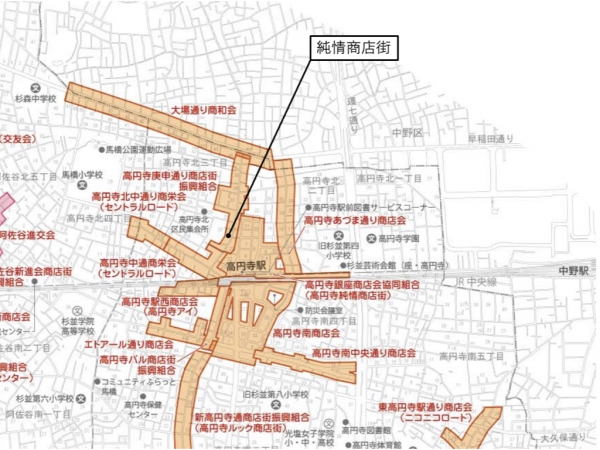 補助第227号線の計画位置　※出典：すぎナビを一部加工